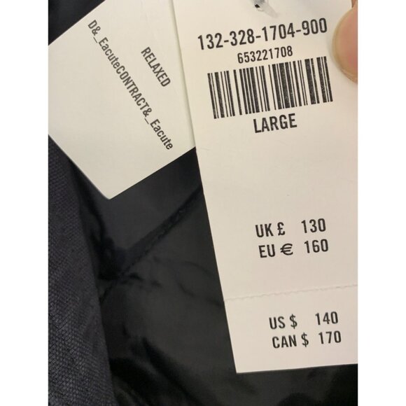 Rare VTG NWT Abercrombie & Fitch Canvas Work Jacket L Gray Zip Snap RJ10623 - Picture 5 of 12